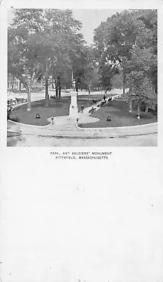  Park And Soldiers' Monument Pittsfield Mass. Very Early Postcard Unused  • $12