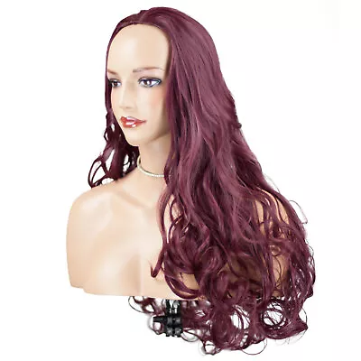 Ladies 3/4 Wig Half Fall Clip In Hair Piece 3 STYLES / 25 SHADES • £14.99