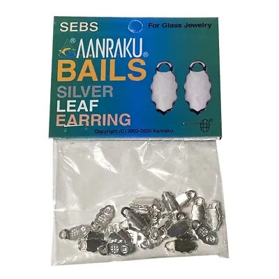 Genuine Aanraku Earring SILVER Plated LEAF Bail Pack Of 25 • $14.98