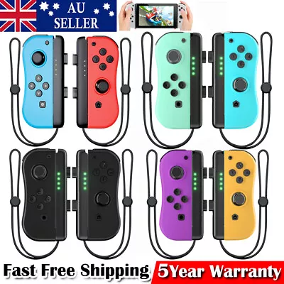 Wireless Controller Gamepad For Nintendo Switch Joy-Con Left + Right Pair +Strap • $36.99