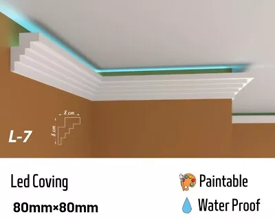 Xps Led Coving Up Lighter Cornice - Lightweight  Moulding - Best Price - L7 • £9.99