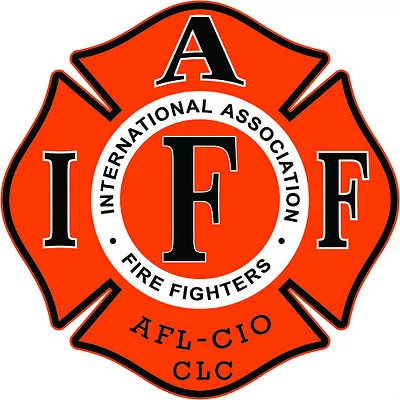 4  IAFF Decal Orange With Black Trim Exterior Mount Please Read Auction • $3.50