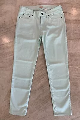 J. Crew Womens  Stretch Jeans Size 27 Aqua Mint Color 28  Inseam Perfect  JCrew • $18.95