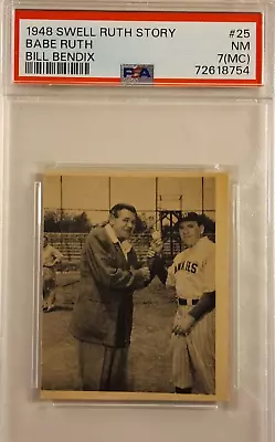 1948 Swell Babe Ruth Story #25 Psa Nm 7 (mc) Babe Ruth William Bendix • $399.95