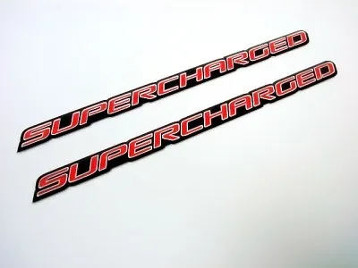 Hot Rod T Bucket Rat V8 Supercharged Badge Emblems Red • $11.95