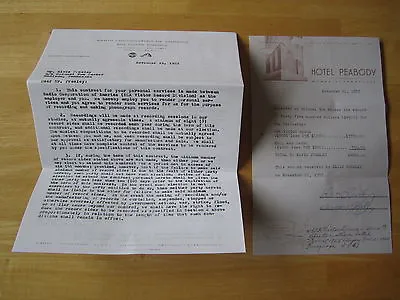 Elvis Presley's (First) 1st Contract With RCA Records 1955 EPE  4 Pages Receipt • $15.99