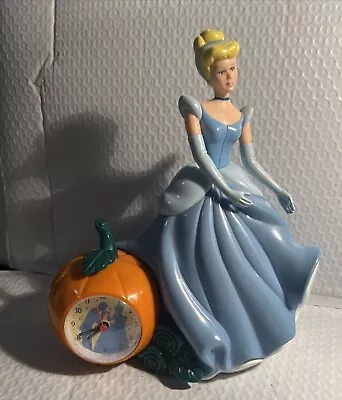 Vintage 90s Fantasma Walt Disney Cinderella Musical Alarm Clock TESTED WORKING • $24.95