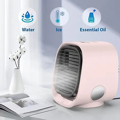 Mini Air Conditioner Evaporative Cooler Portable USB Humidifier Desktop Fan • $26.95