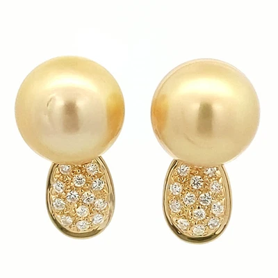 £484 • Buy Pair 2P White Butterfly Gold Lip Pearl/White Butterfly/South Sea Gold Pearl/...