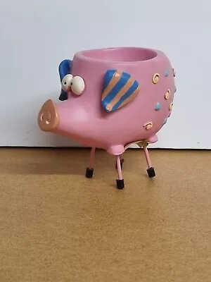 Vintage Novelty Harry James Pink Pig Egg Cup • £15.99