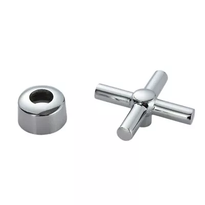 Replacement Cross Double Cartridge Basin Faucet Tap Handle Hand Wheel Knobs • £6.92