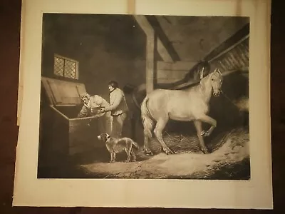 Antique  Print/ Mezzotint- The Corn Bin - G. Morland I.r.smith-1799 • $311.28