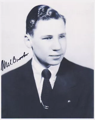 MEL BROOKS Hand-signed VERY YOUNG B/W 8x10 CLOSEUP PORTRAIT Authentic W/ COA • $33.99