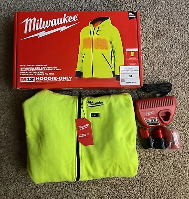 BRAND NEW ~Milwaukee M12 Heated Hoodie Size 3x / 2 EXTRA Batteries & Charger  • $184.95