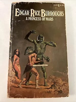 A PRINCESS OF MARS Edgar Rice Burroughs 1977 Vintage Ballantine Paperback • $9