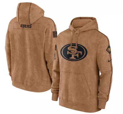 Men's San Francisco 49ers Brown 2023 Salute To Service Club Pullover Hoodie • $62.99