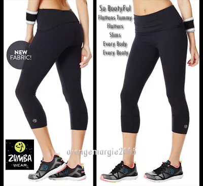 ZUMBA SO BOOTYFUL CAPRI LEGGINGS Dance Pants Yoga Cycling Run FLATTERING Slims • £42.95