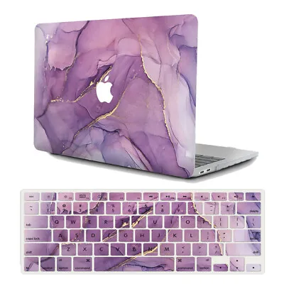 $6.99 • Buy 2in1 Marbled Hard Case Shell + Keyboard Skin For Macbook Pro Air 13 15 & M1 #909
