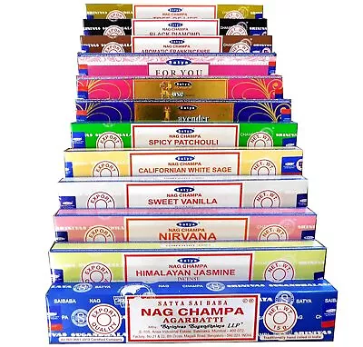 Nag Champa Mix AGARBATTI Sticks 12 Different Fragrance Each Of 15 Gram (180g) • $34.21