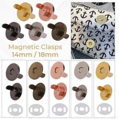£2.69 • Buy Magnetic Snap Fasteners Closures & Buttons Purse Bag Sewing Leather Findings