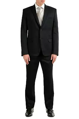 Versace Collection Men's Sparkling Black Two Button Suit Size 38 40 42 44 • $399.99