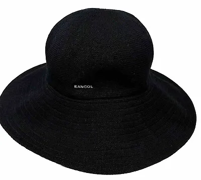 Kangol Tropic Diva Wide Brim Hat Dark Navy One Size Floppy • £28.92