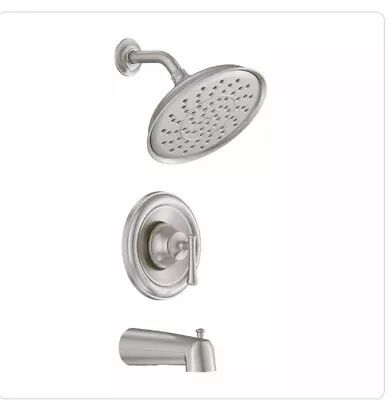 MOEN Ashville 1 Handle Tub & Shower Faucet Brushed N. Valve Included SCRATCHES  • $70