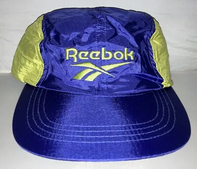 Vtg Reebok 5 Panel Strapback Hat Dad Cap Deadstock Nwot Rare New Nylon 90s • $29.99