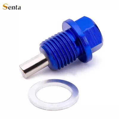 Anodized Engine Magnetic Oil Pan Drain Plug Bolt Kit Washer M14 X 1.5MM Screw US • $6