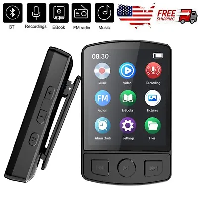 MP3 Player Support 128GB Lossless Music Bluetooth Clip Voice Recorder FM Radio • $22.51