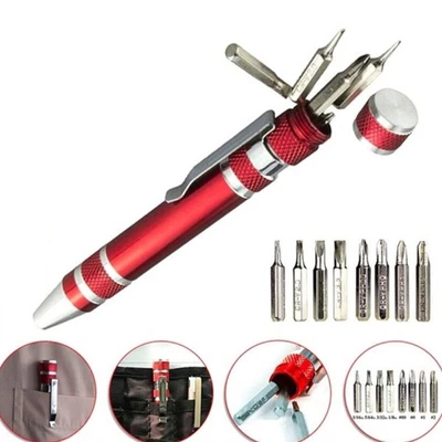 $10.99 • Buy Multifunction 8 In 1 Pocket Precision Mini Screwdriver Pen Repair Hand Tools Kit
