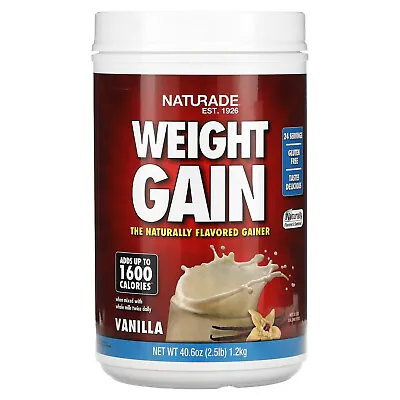 Naturade Weight Gain Vanilla 40 6 Oz 2 5 Lb Gluten-Free No Artificial Colors • $37.16