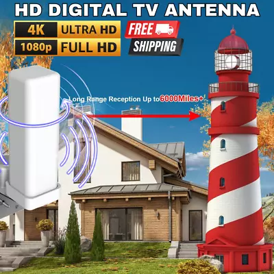 6000 Miles HDTV 1080P Outdoor HD 4K Digital TV Antenna Space 360° Signal Booster • $19.99