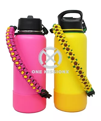 Paracord Handle & Silicone Boot Protective Cover For Hydro Flask 32 & 40 Oz • $13.90