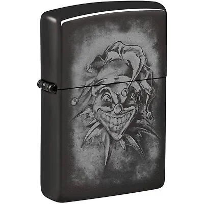 New 24 Release Zippo Windproof Lighter  Crazy Clown Mirror Black Ice® Gift/Boxed • £44.40