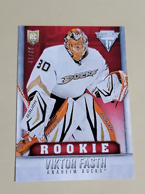 2013-14 Panini Titanium Viktor Fasth /99 RED Parallel SP Rookie RC #186 • $4