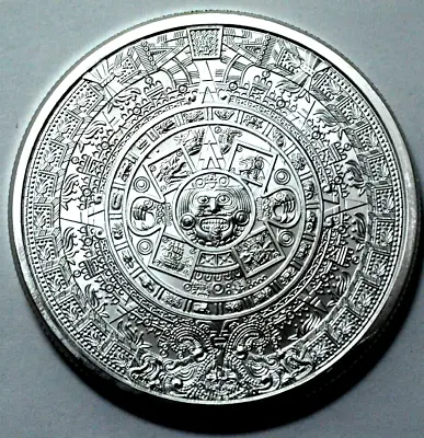 2 Oz 999 Silver Round Aztec Mayan Calendar Collectible Bullion Rare ' • $30