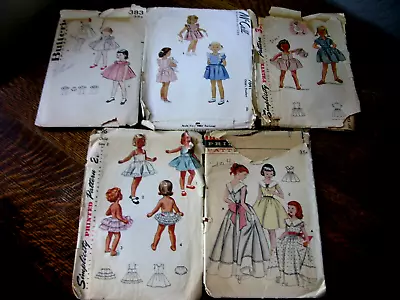 Vintage Girls Toddlers Sewing Patterns 1940s Lot X5 Sz 1/2-4 Cut • $15