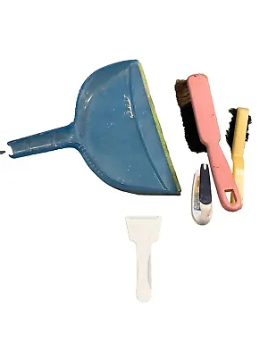 5 Piece Set Cleaning Supply Set Tools Broom Dustpan Scrub Pad Scraper Brush • $0.99