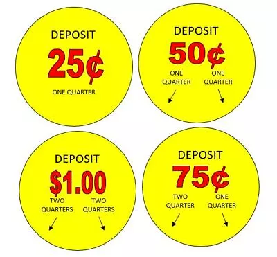 2 Pack Candy Vending Machine Label Price Sticker Round • $1.79