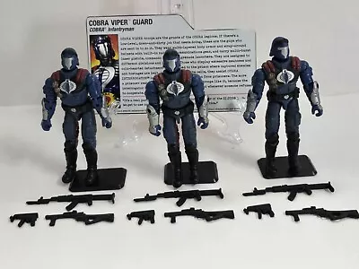 2005 G.I. JOE COBRA VIPER GUARD (V1) 3X 100% Complete Viper Lockdown W/File Card • $49.99