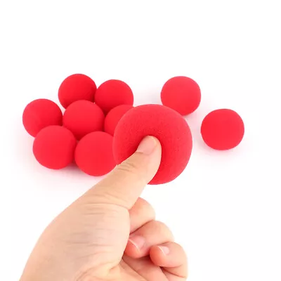 10Pcs Red Sponge Ball Softball Trick Toys For Show DTS UK • £11.39