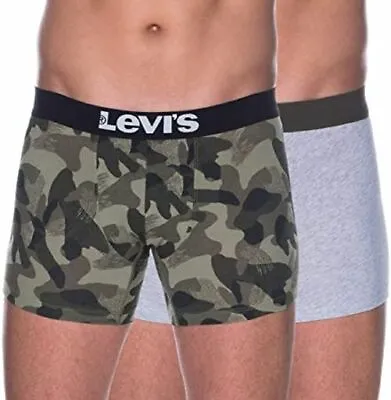 £19.95 • Buy Levis Boxers 2 Pack  Mens Trunks Bottoms Underwear 2XL KHAKI GREY B253-1