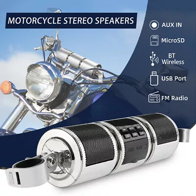 Waterproof Motorcycle ATV Motor Radio Sound System Stereo Speakers USB MP3 • $51.77