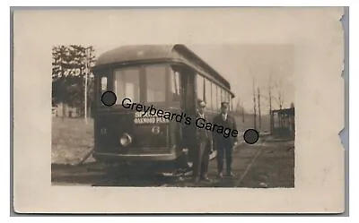 RPPC Oakwood Park Trolley MEADVILLE PA Crawford County Real Photo Postcard • $34.99