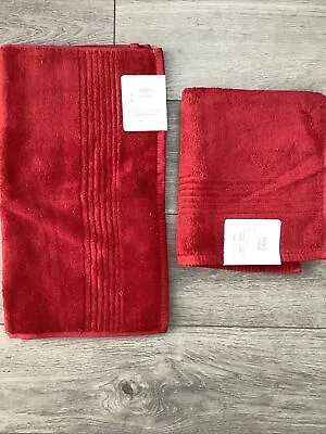 £4.50 • Buy M&S Luxury Egyptian Cotton Hand Towel Berry Red