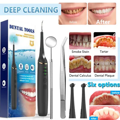 $8.95 • Buy Ultrasonic Dental Scaler Electric Tooth Cleaner Calculus Remover Teeth Whitening