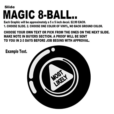 Decal Die Cut Vinyl Sticker Magic 8 Ball 8-Ball • $2.99