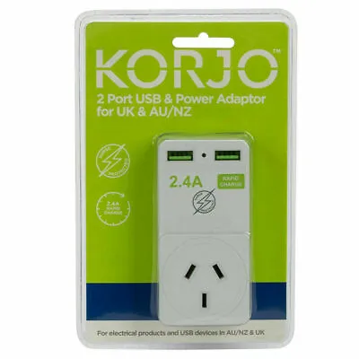 $35.72 • Buy Travel Adapter Pug2x USB Outlet Socket Australia To UK HK Singapore Malay Asia