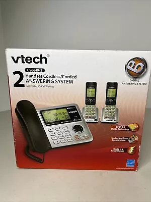 VTech CS6649-2 Dual Handsets Single Line Cordless Phone (factory Sealed) • $49.99